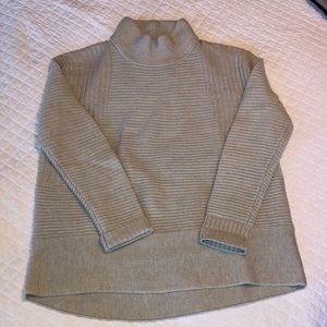 Athleta Gray Merino Wool Mockneck Sweater, Size S